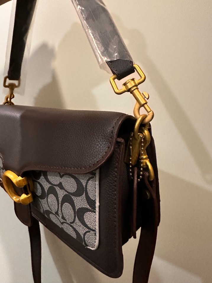 Kahverengi Deri Kadın Çanta coach - Görsel 2