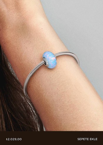 Minimalist Bej Boncuklu Kadın Bileklik Pandora - Görsel 3