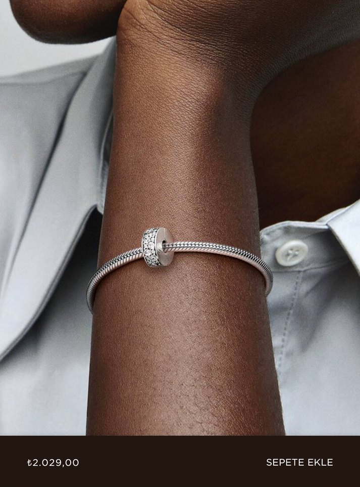 Minimalist Bej Boncuklu Kadın Bileklik Pandora - Görsel 4