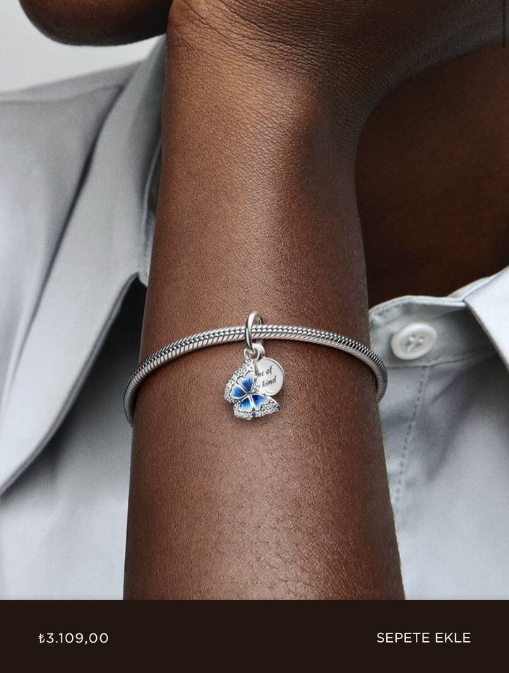 Minimalist Bej Boncuklu Kadın Bileklik Pandora - Görsel 5