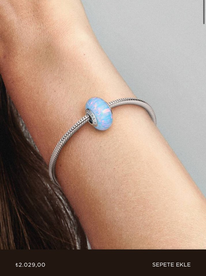 Minimalist Bej Boncuklu Kadın Bileklik Pandora - Görsel 3