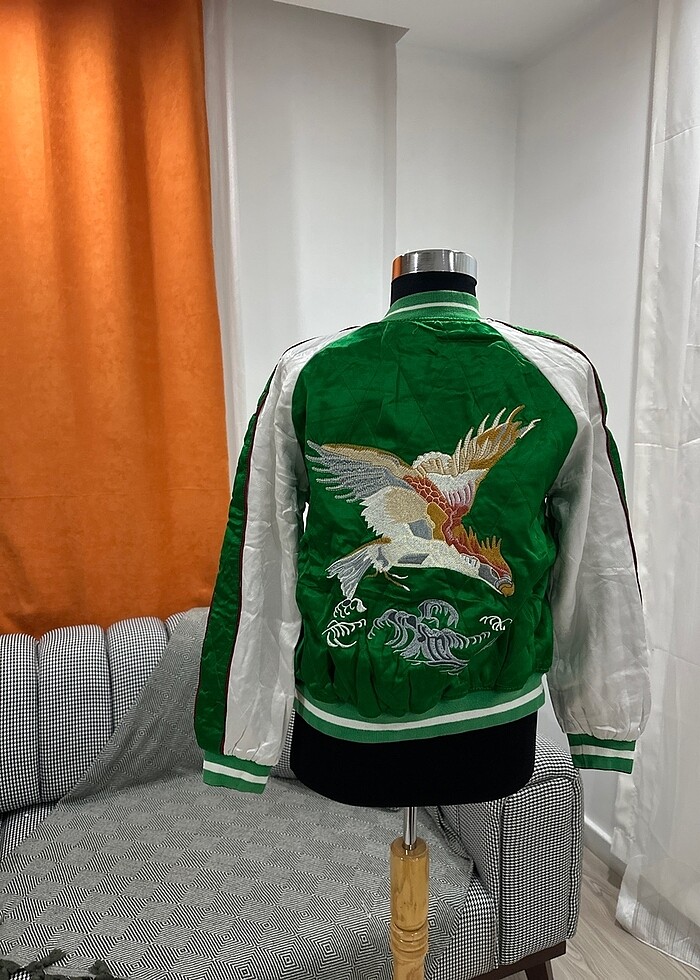 Çift model yeşil siyah ceket - Görsel 2