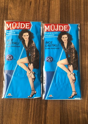 Müjde İnce Lastikli Mini Parlak Mavi Külotlu Çorap