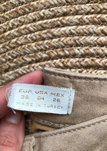 s Beden Camel renk kadın pantolon