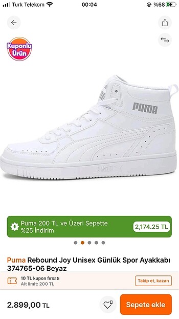 Orjinal Puma bilek spor blezır