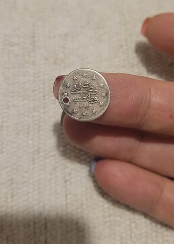 ESKİ MADENİ PARA GÜMÜŞ 1 KURUŞ - Görsel 4