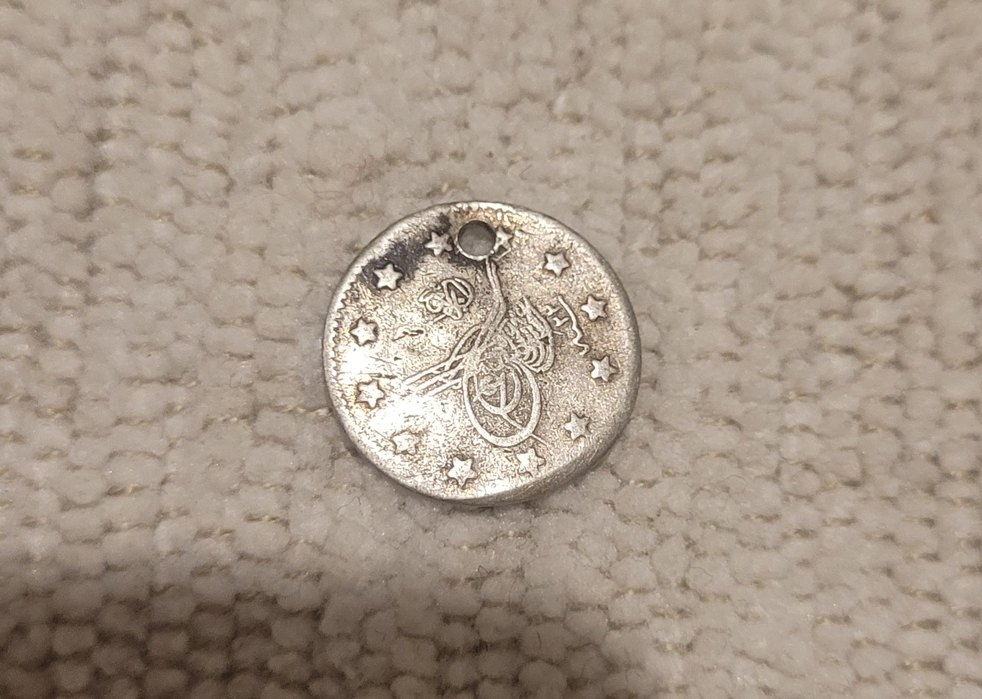 ESKİ MADENİ PARA GÜMÜŞ 1 KURUŞ - Görsel 3