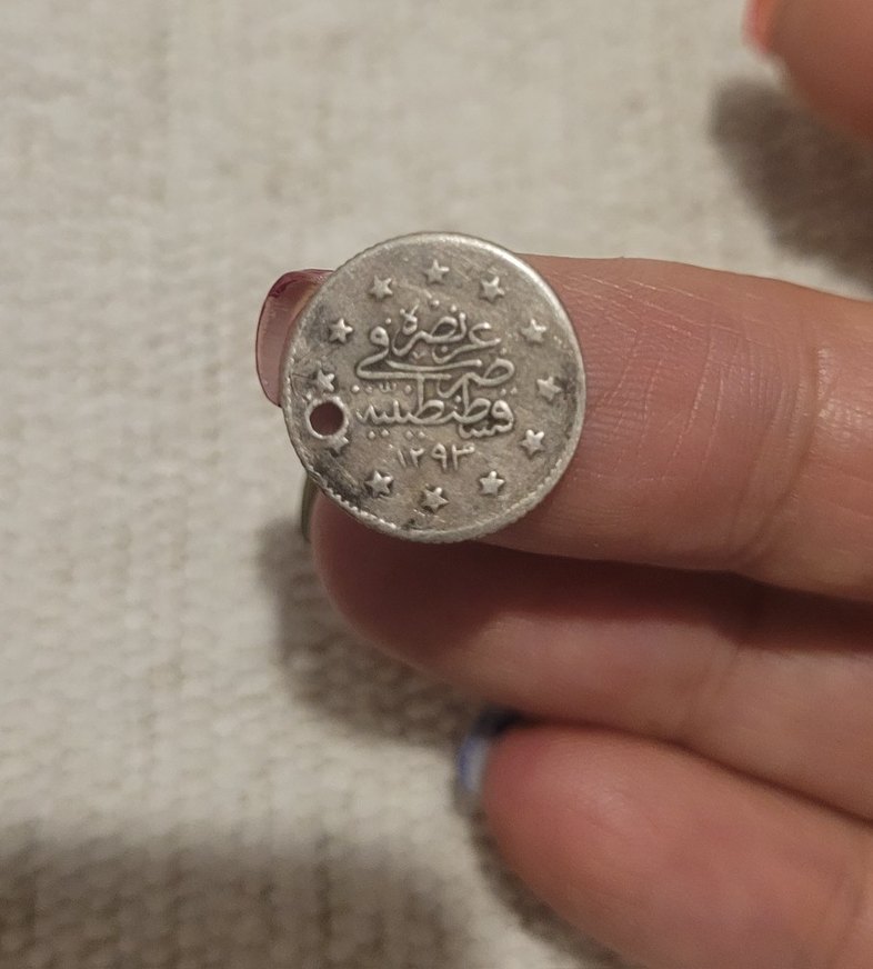 ESKİ MADENİ PARA GÜMÜŞ 1 KURUŞ - Görsel 5