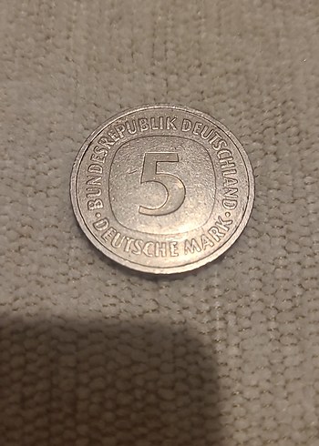 1988 BATI ALMANYA J SERİSİ 5 MARK - Görsel 3