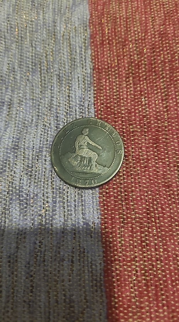 5 centimos 1870 İspanya Krallığı  bronz madeni  para - Görsel 2