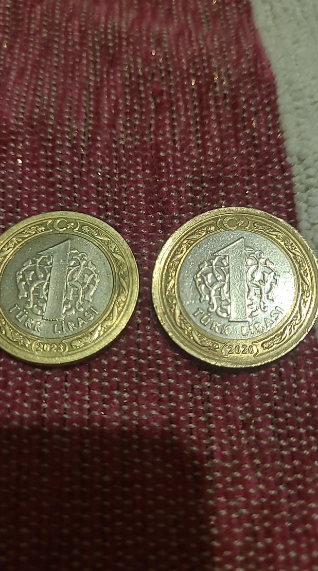 2 ADET HATALI BASIM ATATÜRK LÜ 1 Lira - Görsel 4