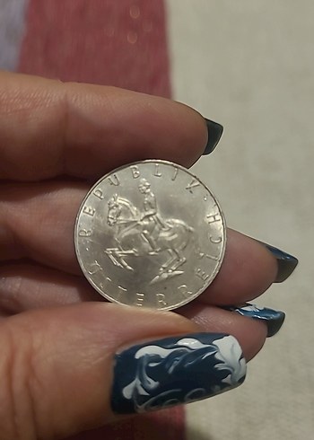 AVUSTURYA 1965 GÜMÜŞ 5 Schilling Rozeti - Görsel 5