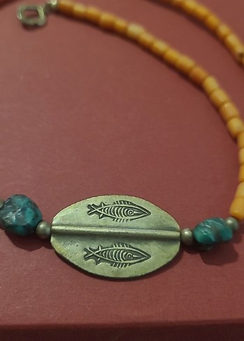 BALIK BURCU TURKUAZ TAŞLI KOLYE - Görsel 2