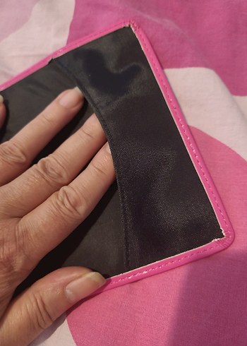 Beden pembe Renk Parlak Pembe Kadın Pasaport Cüzdanı