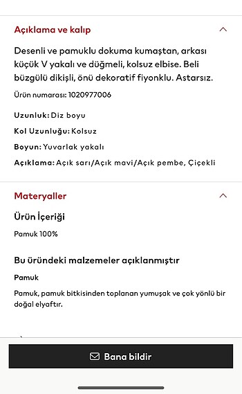 4 Yaş Beden H&M kız çocuk elbise