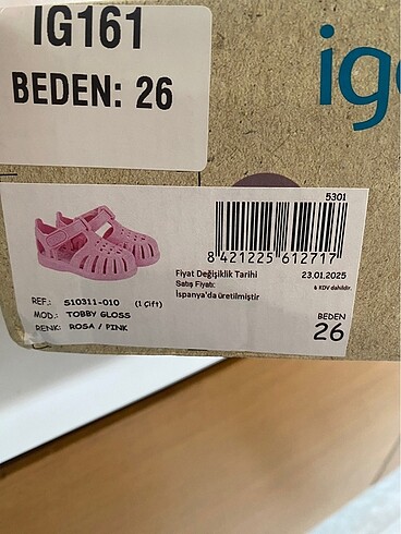 26 Beden İgor çocuk sandalet