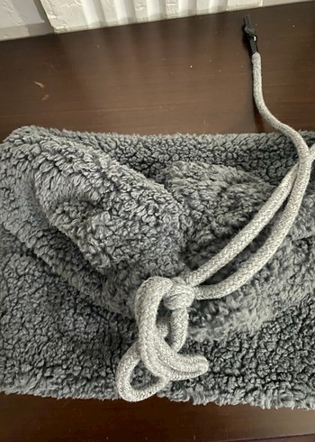 Gri  Peluş Bere - Görsel 3