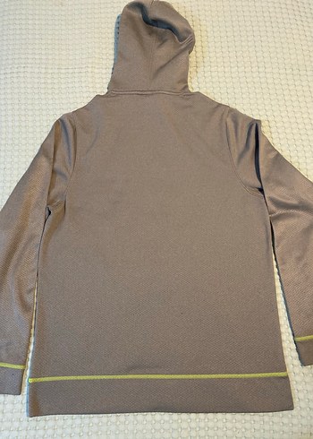 Gri Fermuarlı Erkek Sweatshirt Kapüşonlu - Görsel 2