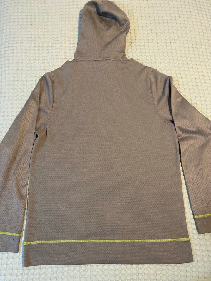 Gri Fermuarlı Erkek Sweatshirt Kapüşonlu - Görsel 2