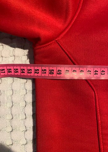 Kırmızı Fermuarlı Sweatshirt - Görsel 6