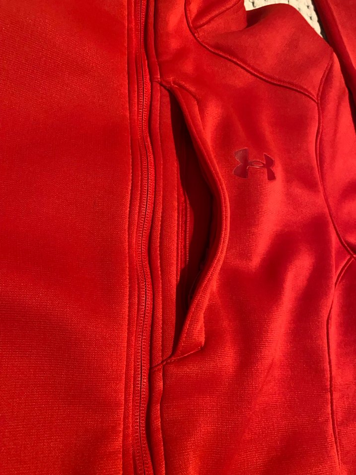 Kırmızı Fermuarlı Sweatshirt - Görsel 4