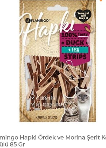 Flamingo Hapki Ördek ve Morina Şerit Kedi Ödülü 85g