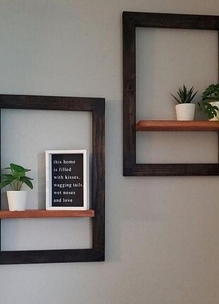Dekoratif ahşap raf