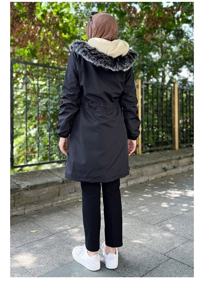 İçi kürklü bayan mont  - Görsel 5