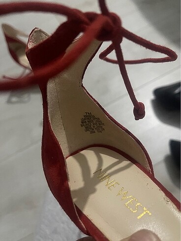 37 Beden Nine west kırmızı topuklu ayakkabı