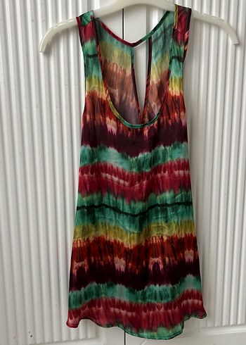 Renkli Batik Desenli Bohem Tunik