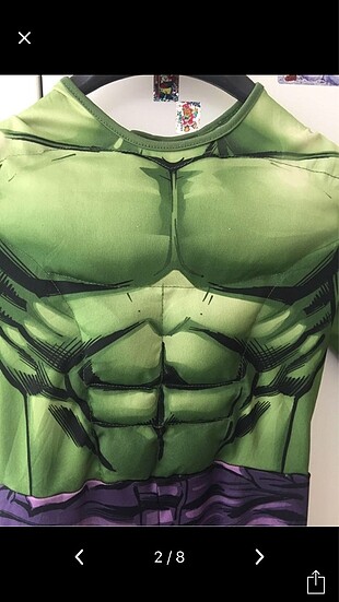24-36 Ay Beden Hulk kostüm 2/4 yaş