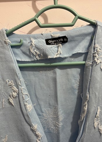 Mavi Bağcıklı Bohem Kadın Kimonosu - Görsel 3