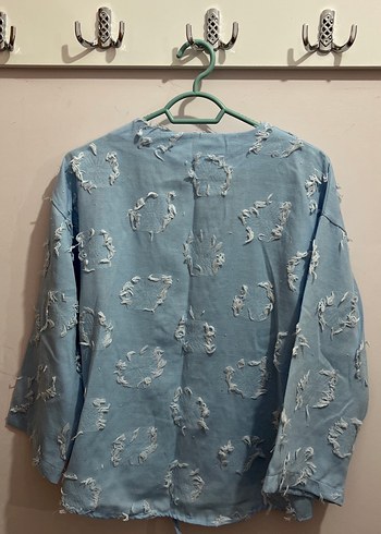 Mavi Bağcıklı Bohem Kadın Kimonosu - Görsel 4