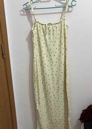 Beyaz Straplez Midi Elbise - Görsel 3