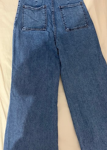 Kadın Mavi Midi Kot Pantolon - Rahat Kesim - Görsel 4