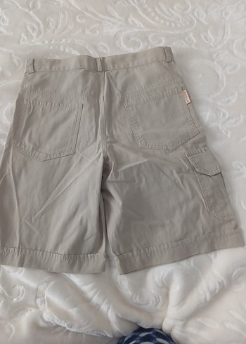 Bej Kadın Keten Rahat Kesim Şort - Görsel 6