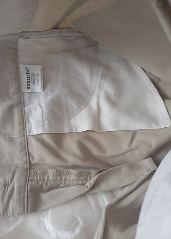 Bej Kadın Keten Rahat Kesim Şort - Görsel 7