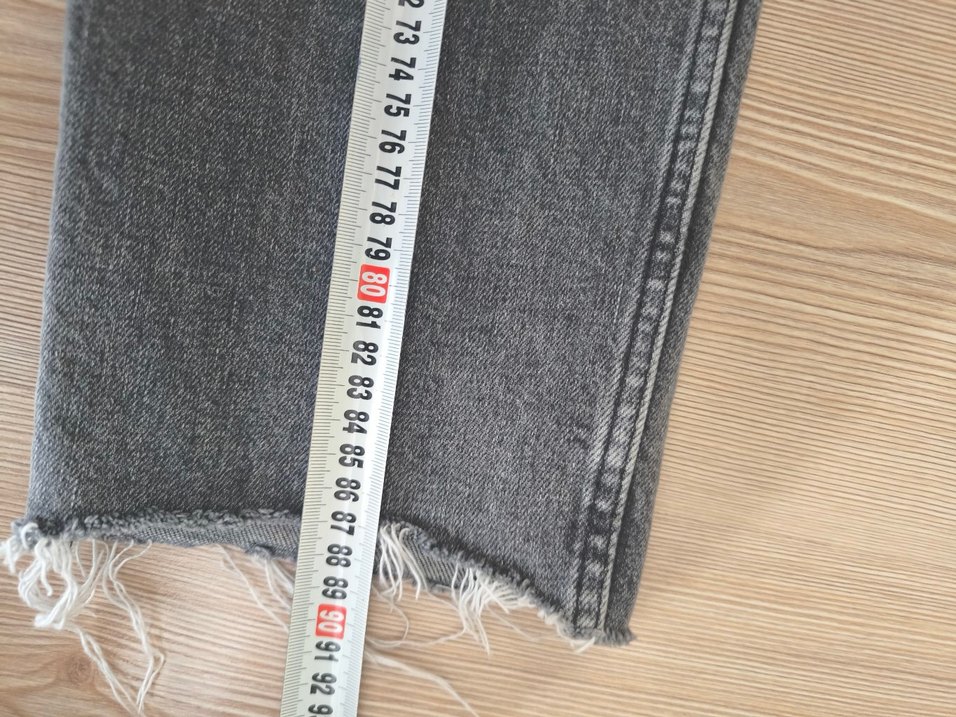 Gri Regular Fit Kadın Denim Pantolon mom jeans - Görsel 2