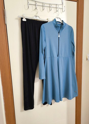 Kadın Mavi Uzun Fermuarlı haşema - Görsel 7