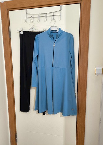 Kadın Mavi Uzun Fermuarlı haşema - Görsel 8