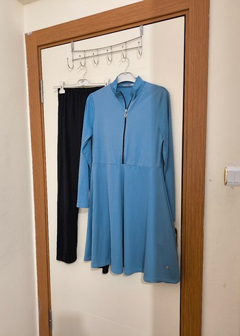 Kadın Mavi Uzun Fermuarlı haşema - Görsel 5