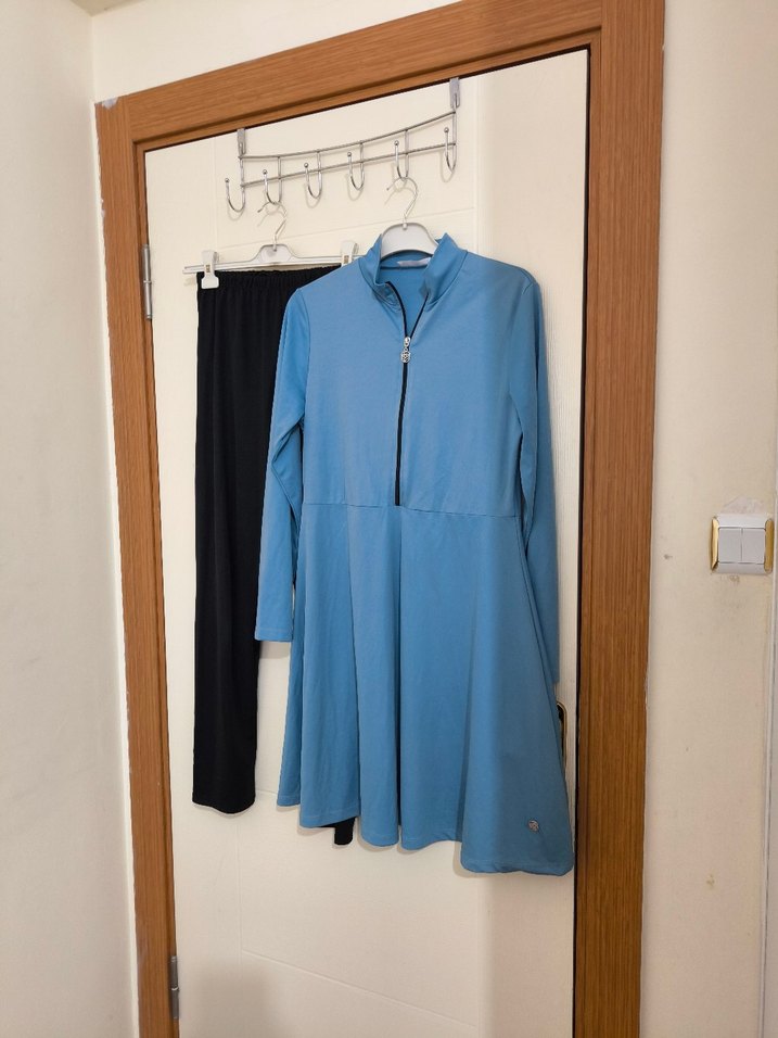 Kadın Mavi Uzun Fermuarlı haşema - Görsel 5