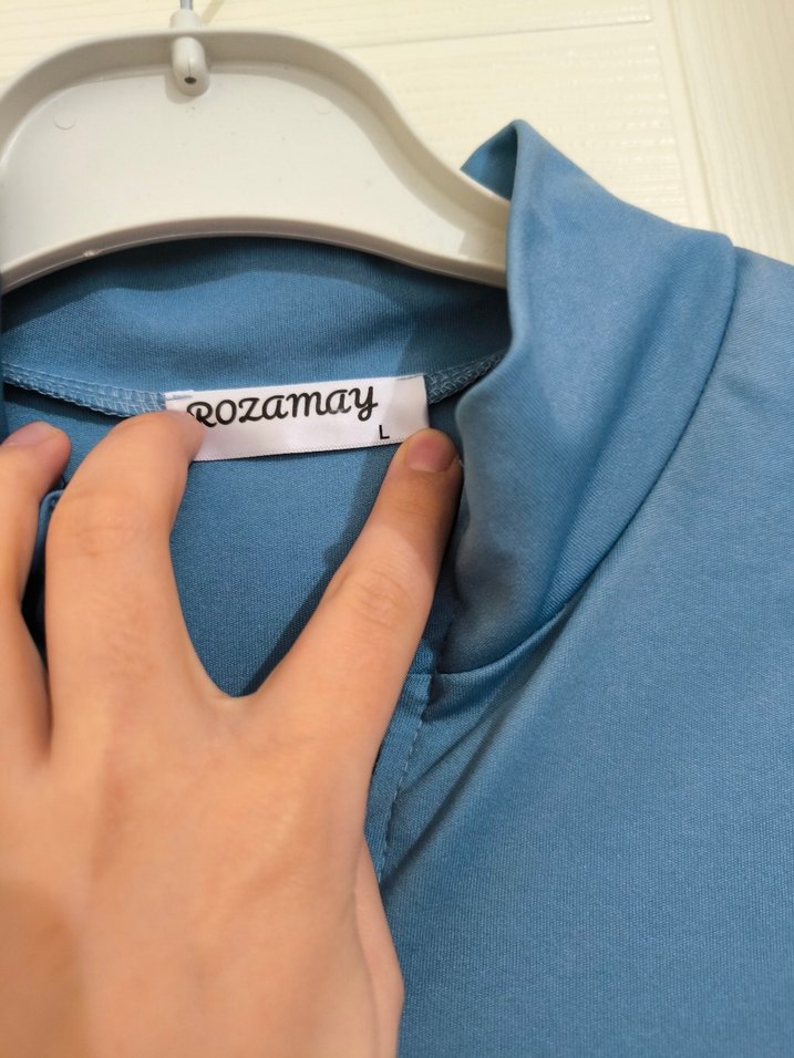 Kadın Mavi Uzun Fermuarlı haşema - Görsel 3