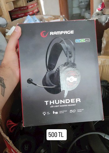 Rampage Thunder Siyah Oyuncu Kulaklığı