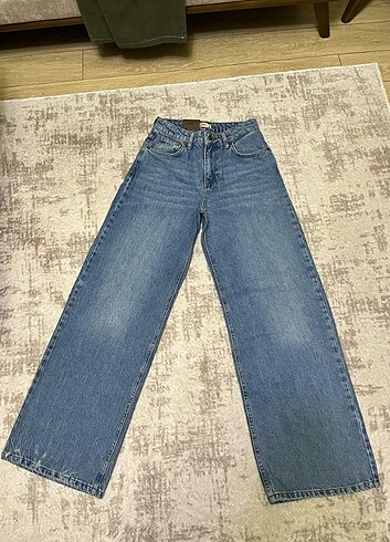 Wide leg jean pantolon