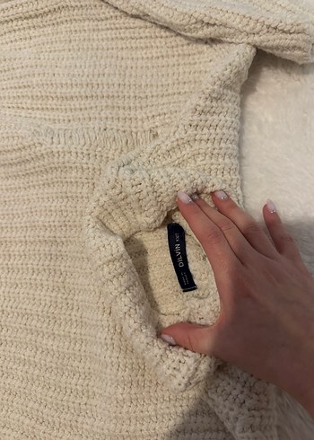 Bej Boğazlı Kadın Triko Kazak - Görsel 3