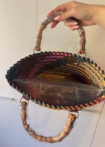 Sosis köpek Renkli Örgü Bohem Çanta - Görsel 5