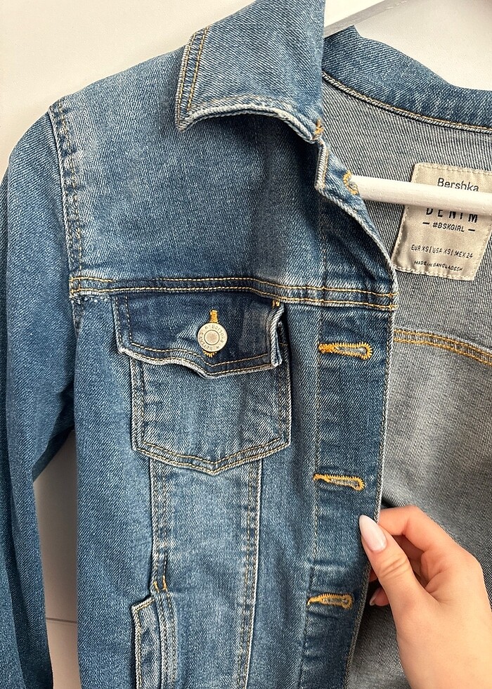 bershka denim kot ceket - Görsel 3