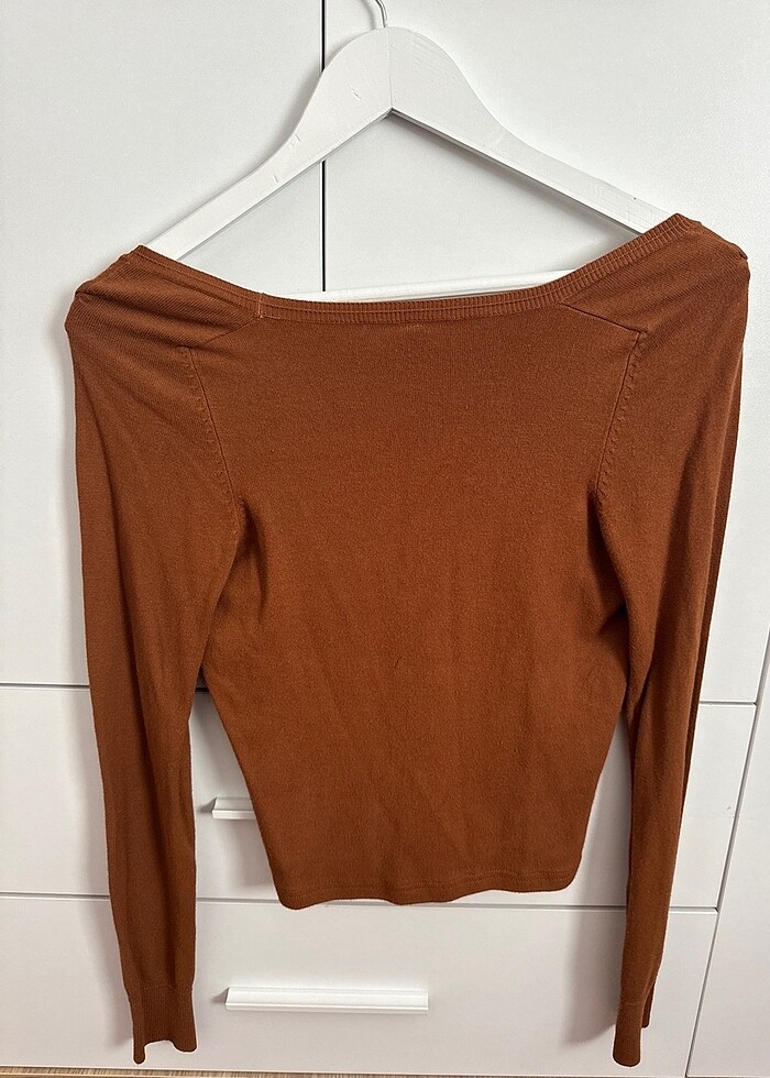 bershka kahverengi hırka - Görsel 4