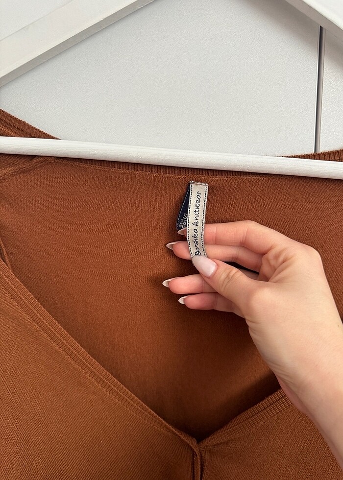 bershka kahverengi hırka - Görsel 3